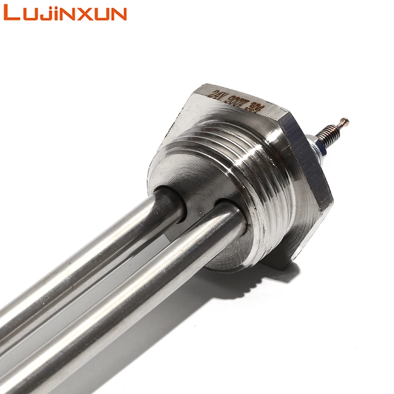 LUJINXUN 24V 900W 304 Stainless Steel Heating Element Submersible Water Heater Element 180mm Tube Length