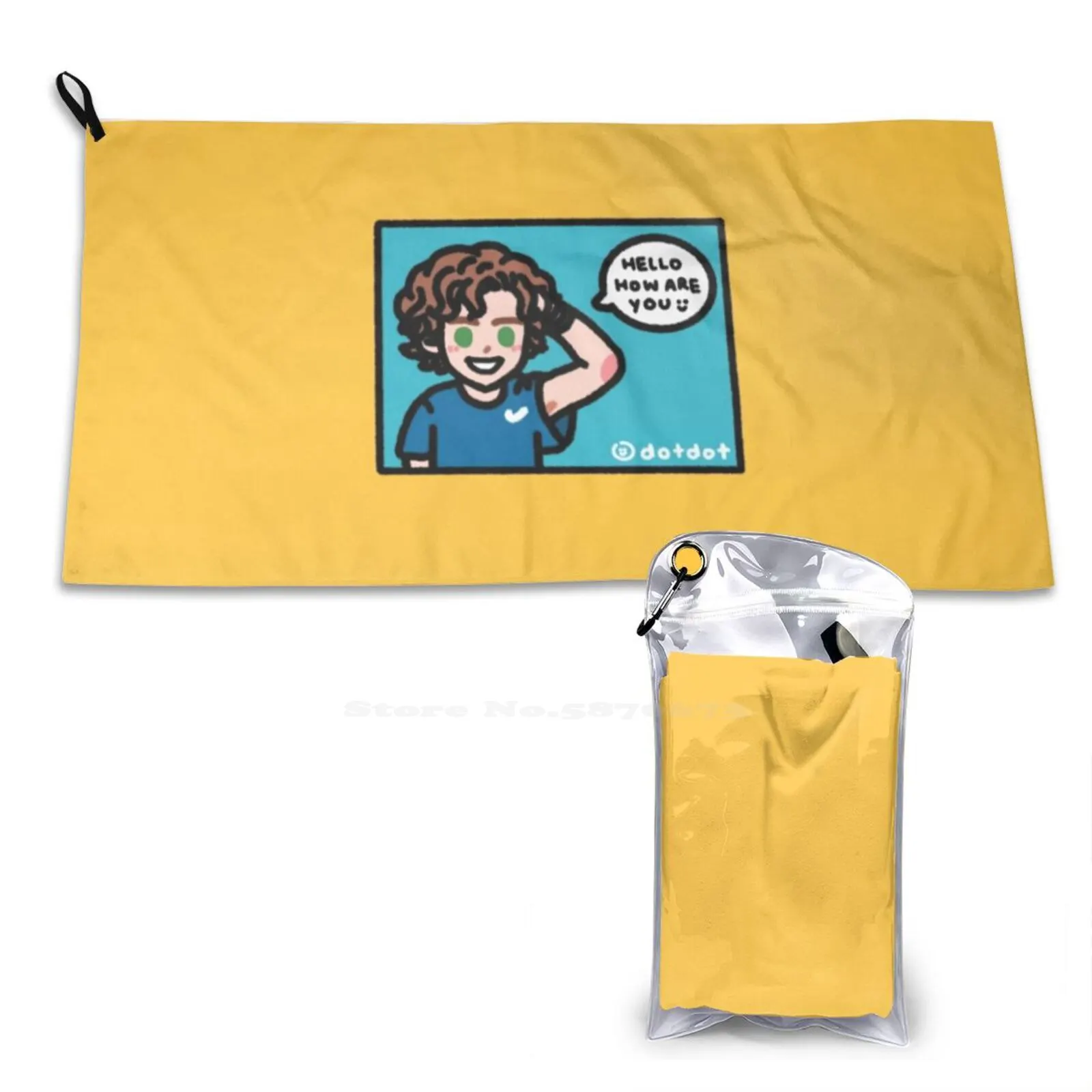 

Hello How Are You  Large Bath Towel Beach Towel Sunscreen Blanket Andrey Rublev Tennis Atp