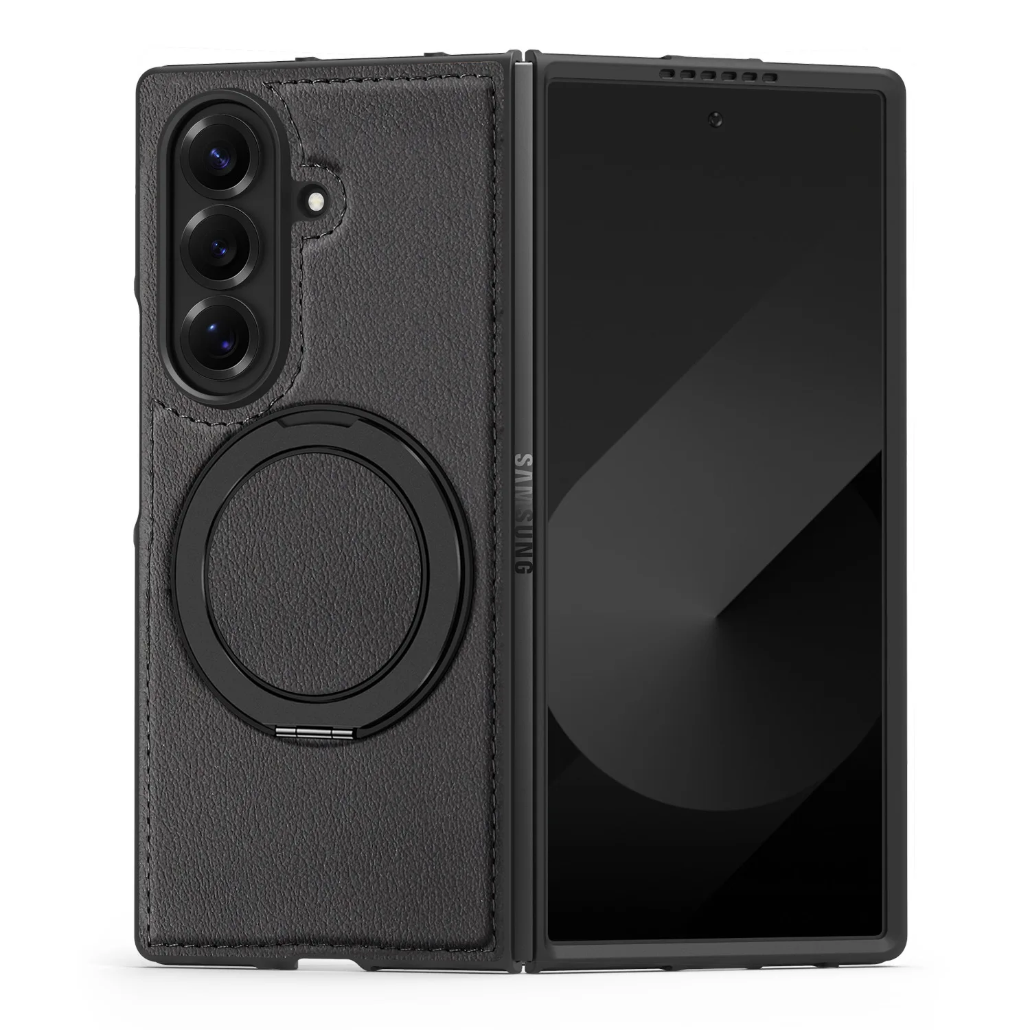 

case for Samsung Z FOLD 7 6 5 4 3 rotating bracket magnetic protective case full coverage With Holder Kickstand Anti-Fingerprint
