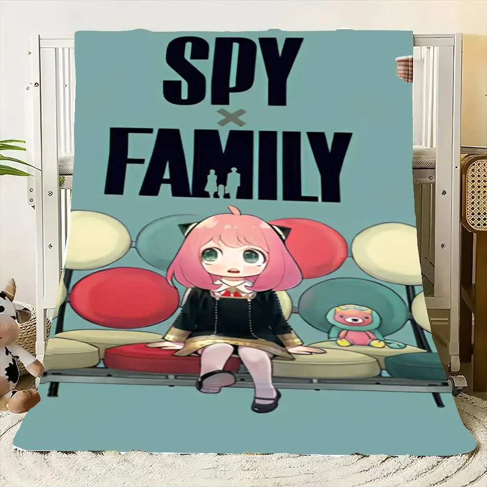 بطانية قطيفة لشخصية الرسوم المتحركة SPY × FAMILY - بطانية رمي فائقة النعومة تتميز بفتاة شعر وردية مع آذان قطة وغريبة الأطوار #5