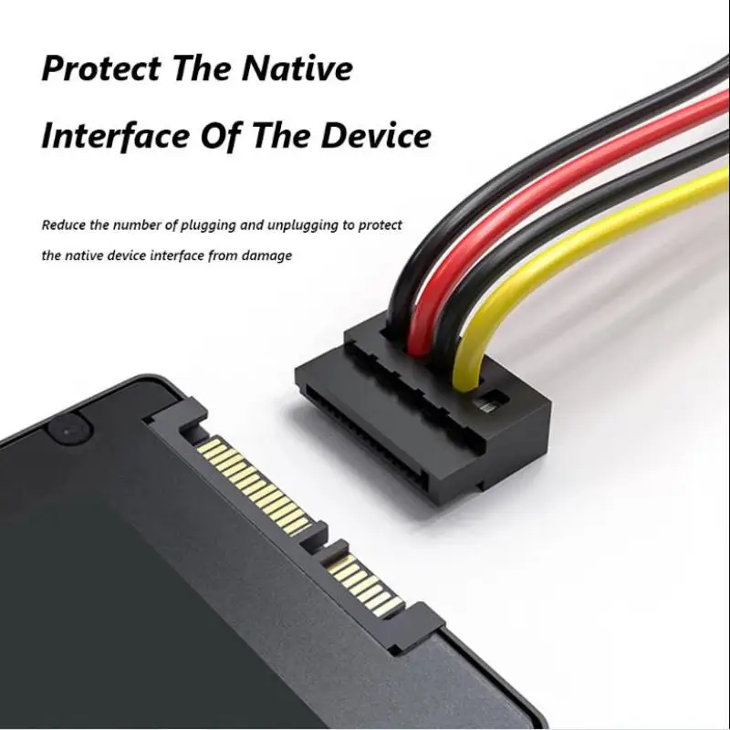 SATA 3.5/2.5 Inci 1 Hingga 5 Kabel Pemisah Catu Daya Hard Drive SATA 4 Pin Hingga 15 Pin Adaptor Daya SATA