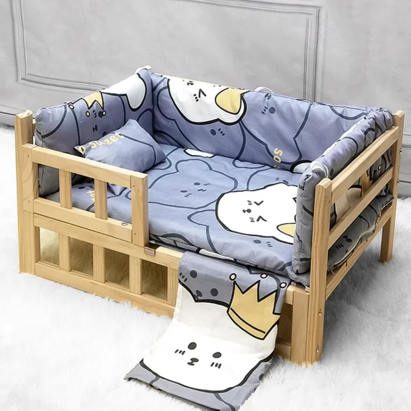 Off the Ground Solid Wood Pet Bed Four Season Universal Dog Bed Small to Large Teddy Bed at Special Price