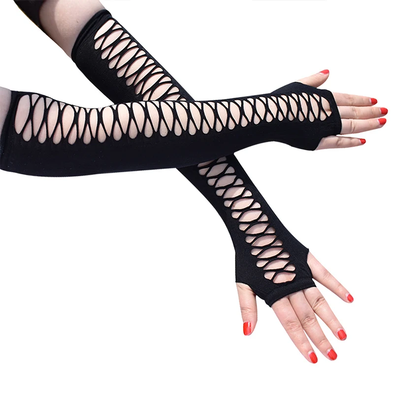 

Fashion Sexy Glove Women Fishnet Fingerless Glove Club Prom Party Dancing Dress Lolita Cosplay Punk Goth Long Gloves Mittens