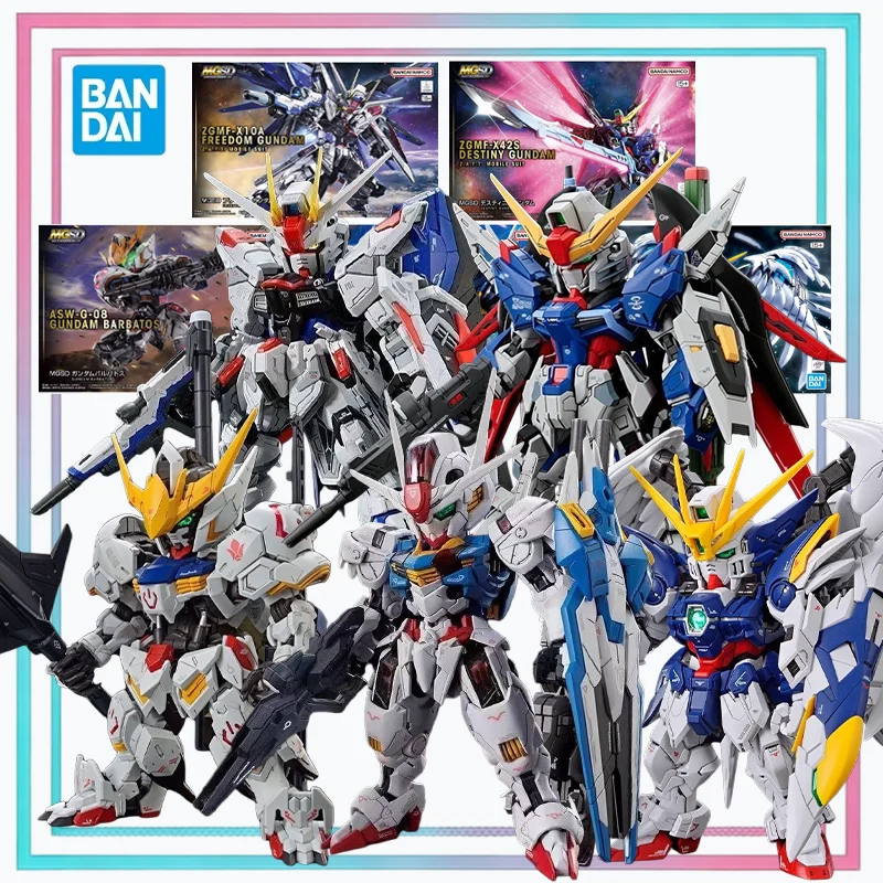 

Bandai Original MGSD ZGMF-X10A Freedom ZGMF-X42S Destiny Wing Zero EW BARBATOS Gundam Seed Reissue Model Kit Toy Gift