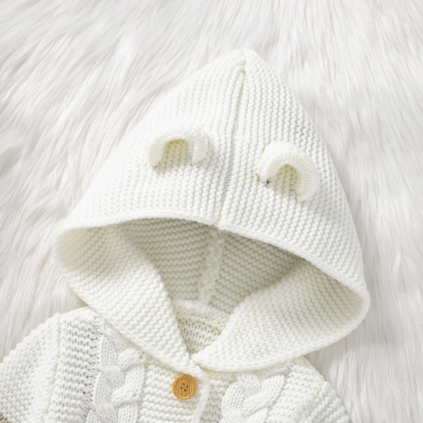 Boys Girls Jumpsuits Playsuits One Pieces Toddler Wear Newborn Baby Rompers Knitted Autumn Winter Hooded Long Sleeve Infant Kids