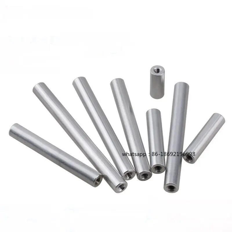 M4 Round Aluminum Column Long Nut Smelting Tool Top Column Aluminum Alloy Pull Rod Top Column Extension Rod Double Headed 10