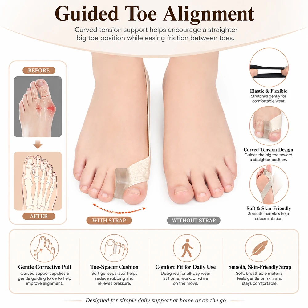 One Side Hallux Valgus Correct - огляд і ціна Toe Separator Silicon