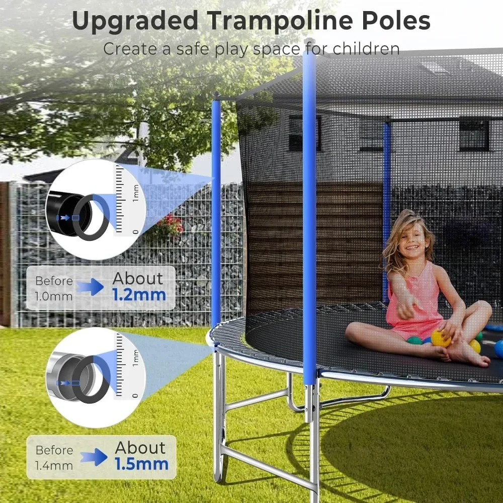 ez ترامبولين للأطفال والكبار، ترامبولين كبير للاستخدام الخارجي مع غلاف، ترامبولين في الفناء الخلفي
