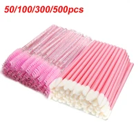 50/100/300/500pcs Cepillos de pestañas para cejas Cepillos de pestañas Carretes de pestañas Varillas de rímel Aplicador para extensión de pestañas Herramienta de maquillaje LAUKISS