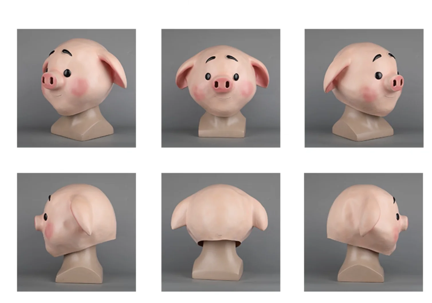 خنزير ليتل ضرطة قناع خوذة صافي خنزير أحمر دمية هالوين أداء الكرة كواي Tiktok قناع الدعامة رأس الخنزير