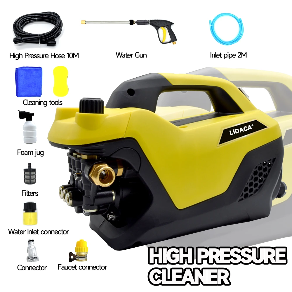 Lavatrice per auto domestica a pressione regolabile 220V piccola pistola ad acqua a induzione automatica attrezzatura per strumenti di pulizia ad alta pressione