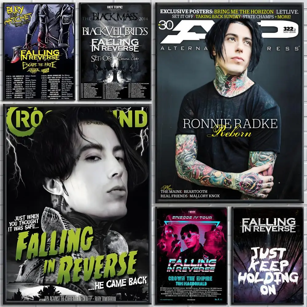 Singer Falling in Reverse Poster Poster für Schlafzimmer und Wohnzimmer, Leinwandgemälde, Wandkunst, Heimdekoration