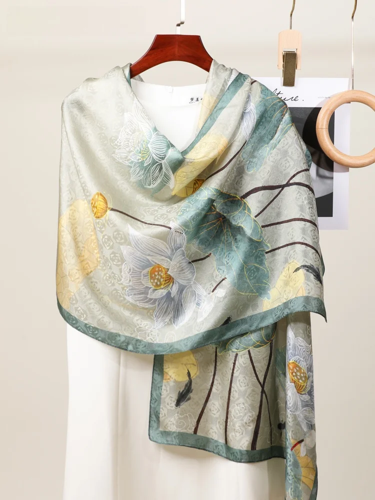 silk-scarf-women's-thin-spring-2026-shawl-elderly-mother-birthday-gift-green-large-scarf-chinese-style-floral-pattern-multifu