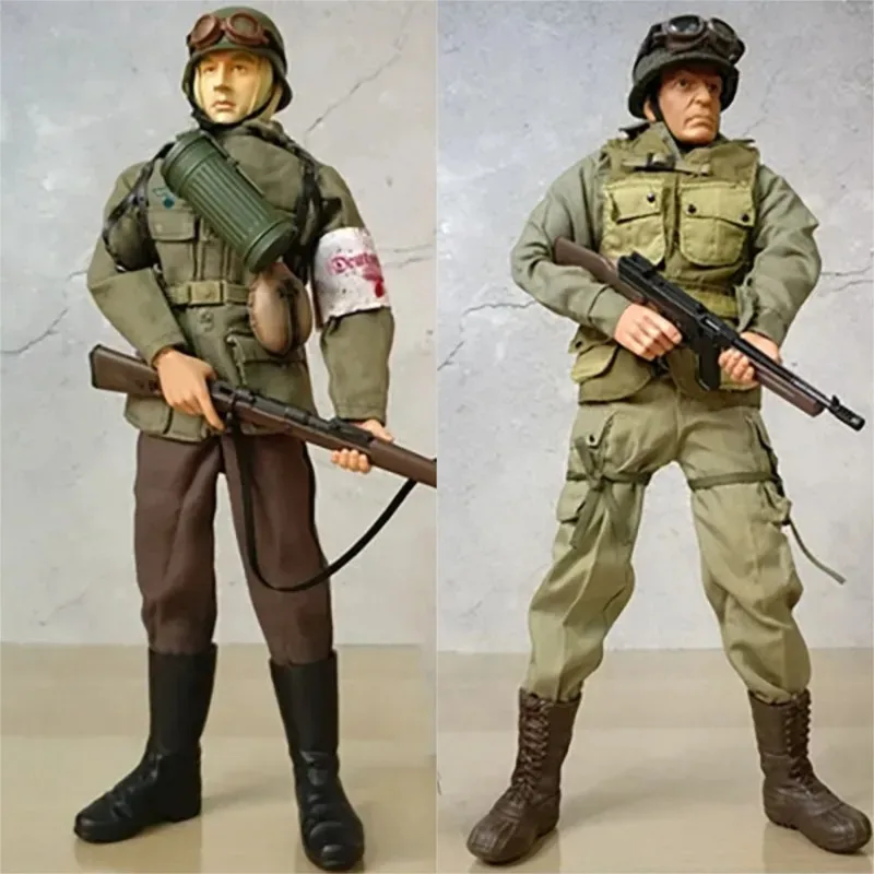 

30cm 1/6 Scale WWII Germany Paratroopers Pilot Action Figures Male Soldier Doll with Head Sculpt Body Clothes Boots Weapon Toys