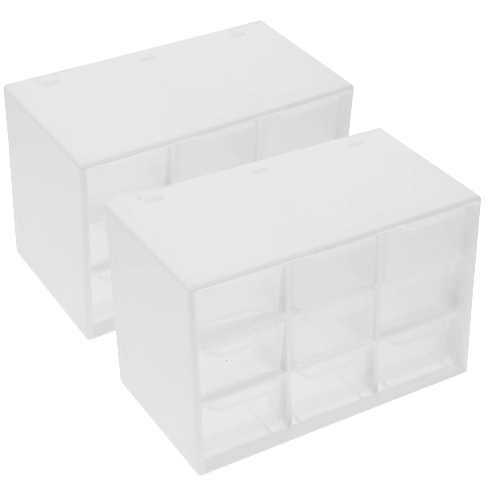 

2Pcs Desktop Drawer Organizer Storage Box Layered Design for Office Study Room Desk Supplies Storage Drawer Units