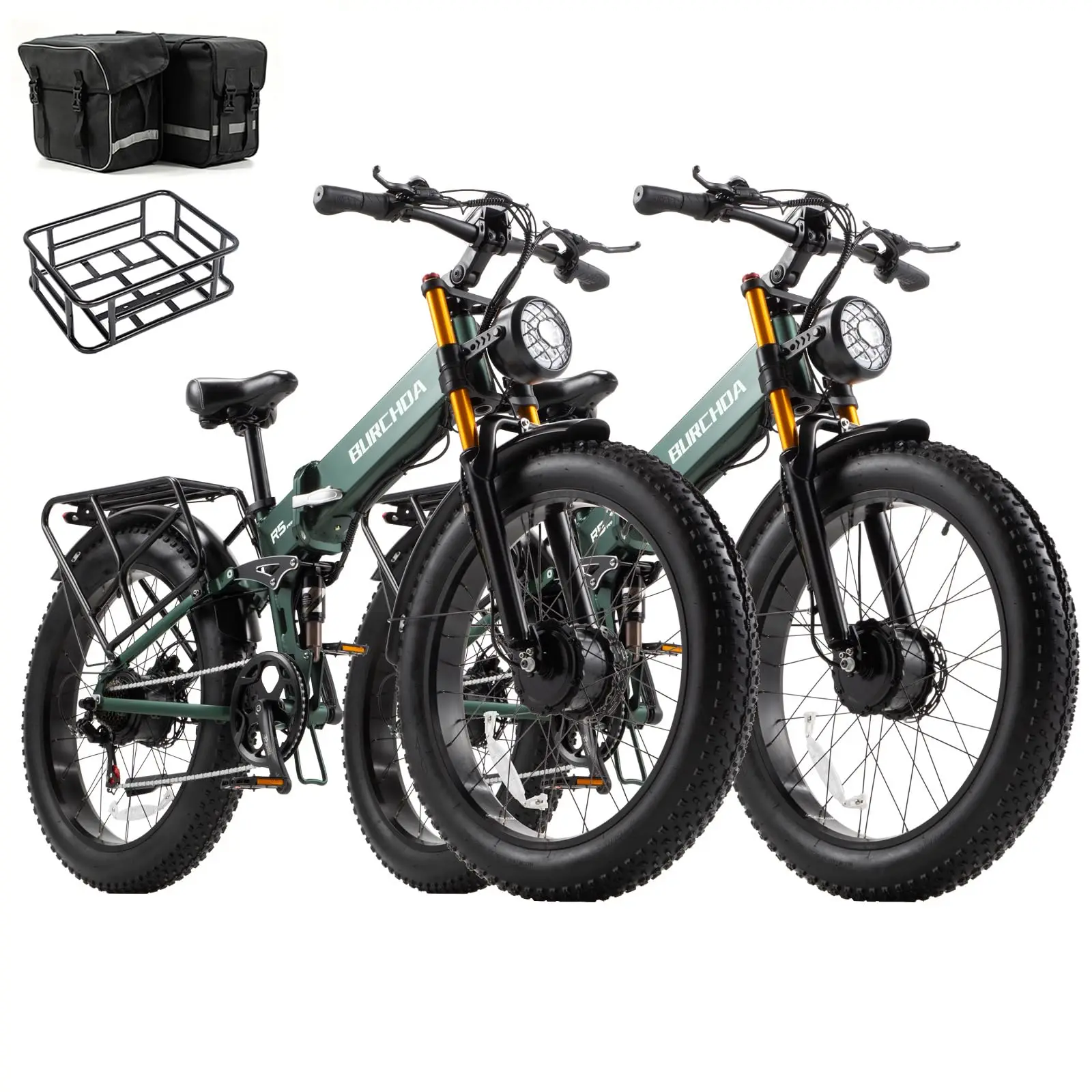2026 Dual Motor Electric Bike for Adults AWD 5000W/3000W Peak 40 MPH/30 MPH E Dirt Bike, 52V/48V Removable Battery 65/80/150 Mil image 7