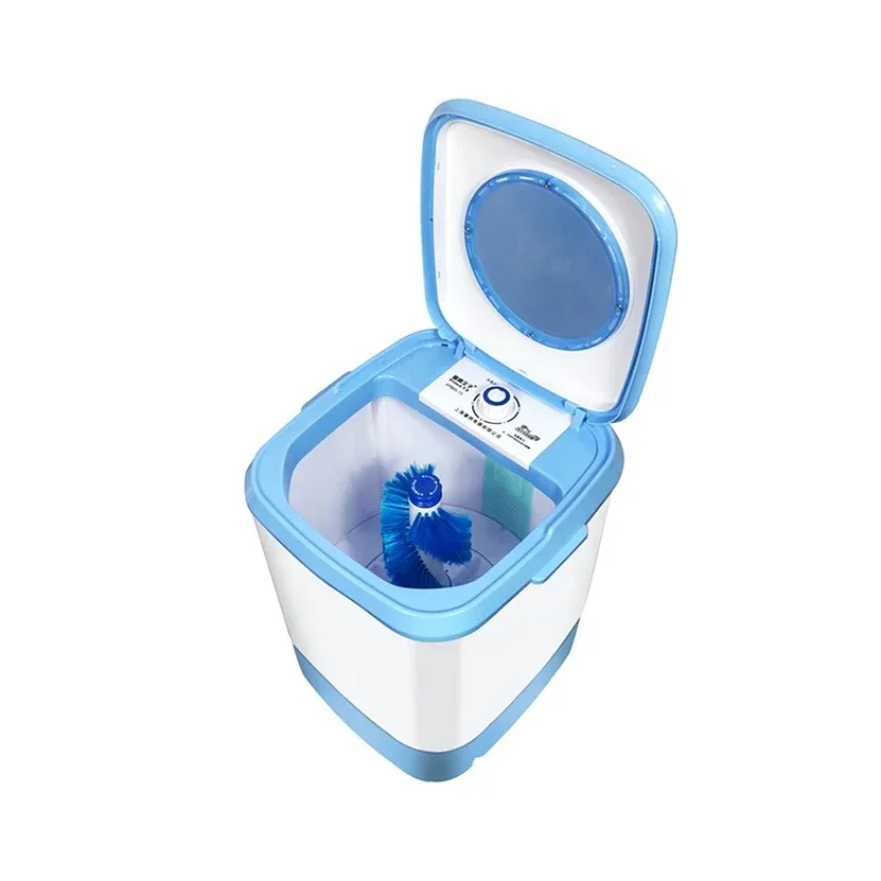 Mini portable single bucket dual-use shoes brush laundry washing machine with drain basket