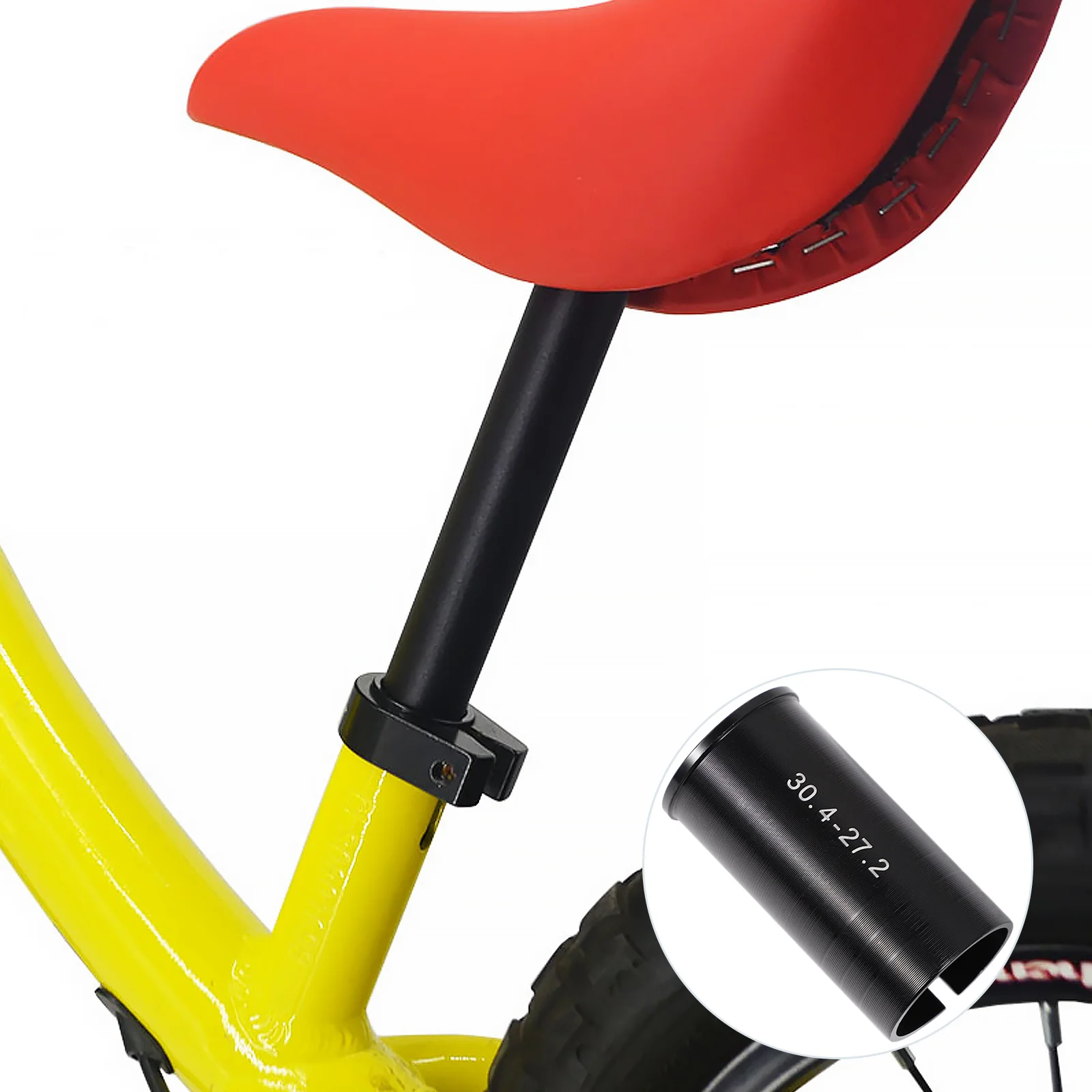

Bike Seatpost Tube Reducer Sleeve 30.0 To 27.2Mm Aluminum Alloy Anodized Lightweight Durable For Road Bicycle Riding