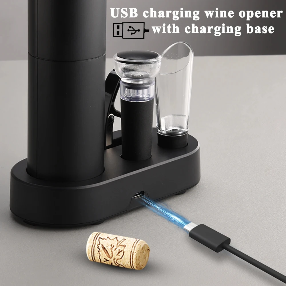 Electric Red Wine Openers Automatic Corkscrew Rechargeable Wine Openers for Red Wine Foil Cutter Kitchen Accessories Gadgets