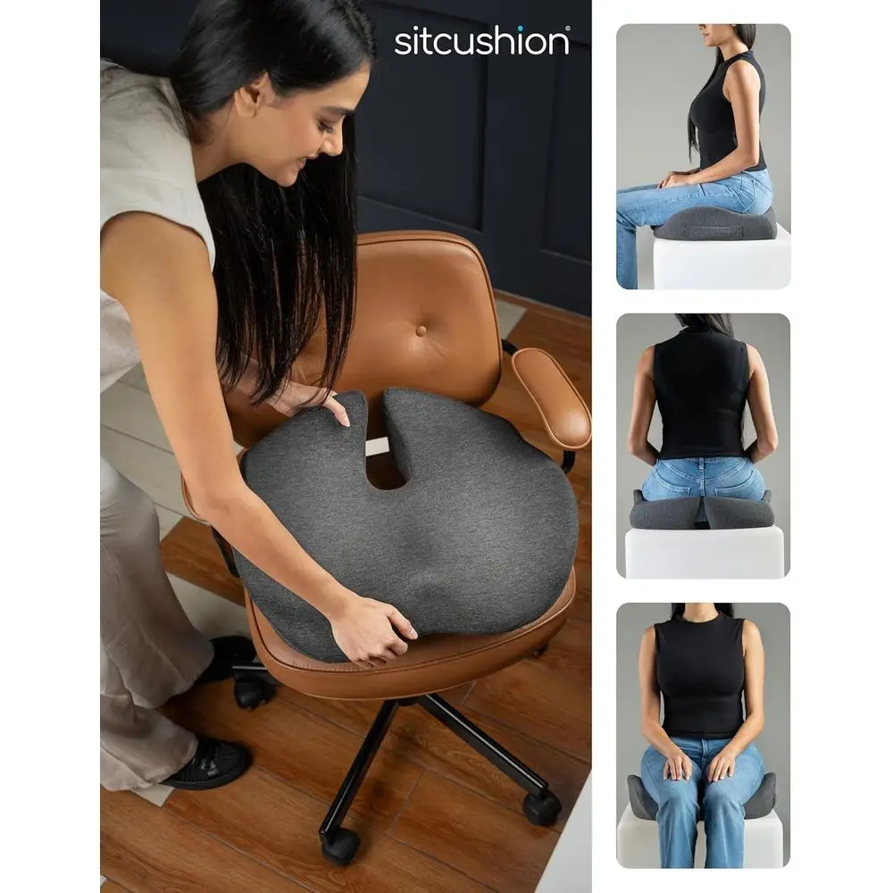 Ergonomic Office Chair Cushion for Sciatica Pain Relief, Computer Chair Cushion for All Day Comfort, Extra Large Seat Cushions f
