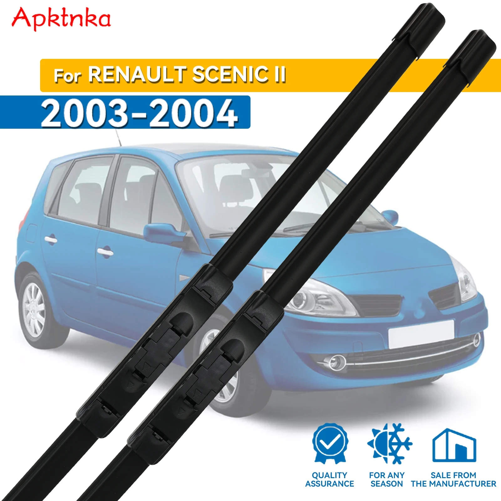 Xukey Front Windscreen Wiper Blades Set For Renault Grand Scenic / Scenic 2 II 2003 2004 26