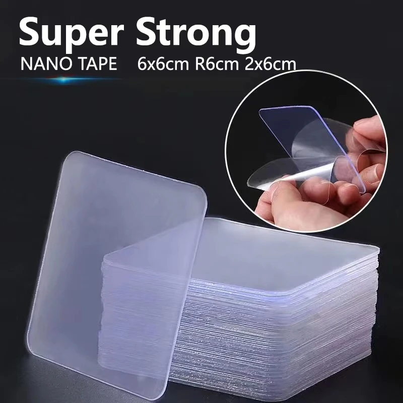 Thicker 1mm Super Strong Double Sided Adhesive Tape Nano Transparent Wall Stickers Water Proof Household Car Interiors Adhesives