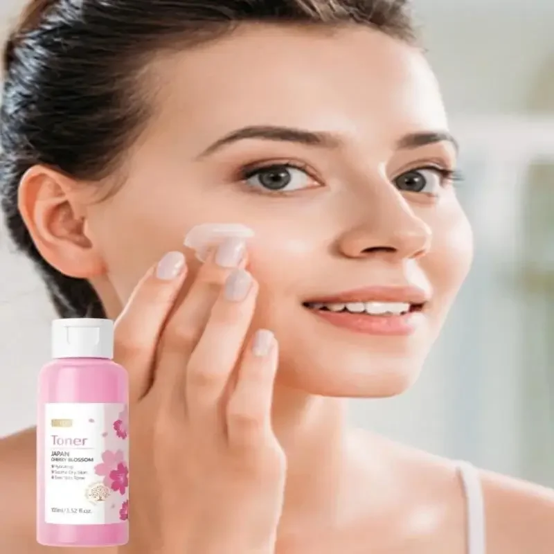 Hydrating Cherry Blossom Facial Toner 100ml Oil Control Reduces Wrinkles Tightens Pores Dry Skin Solution