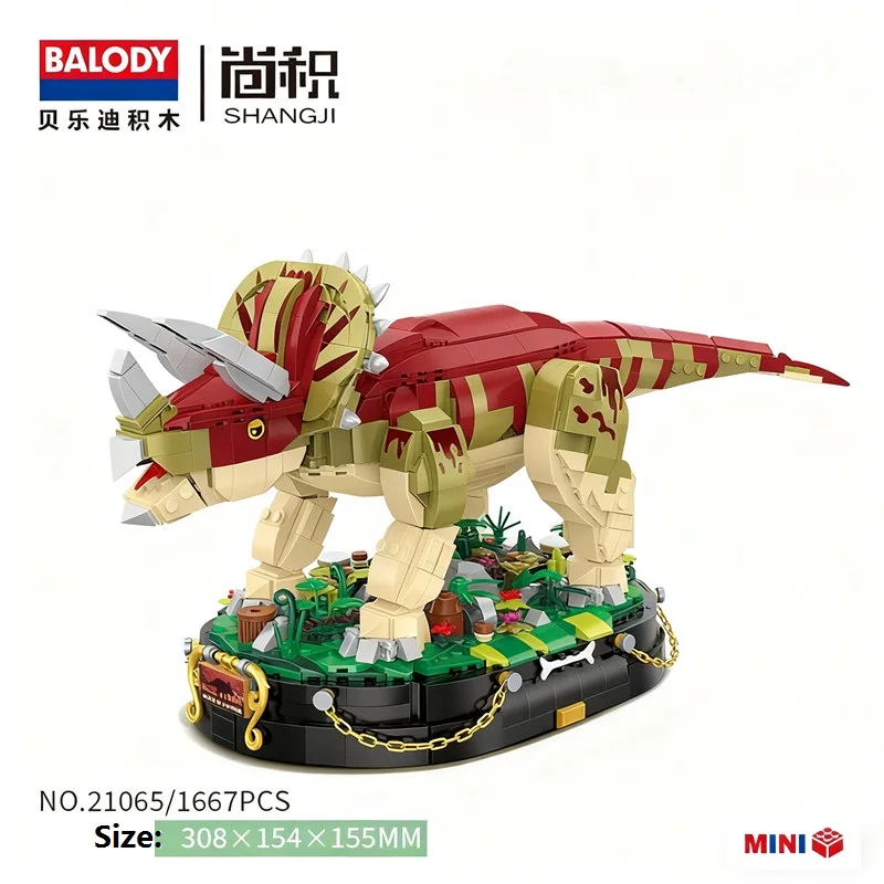 

Balody Blocks Dinosaur Building Blocks DIY Tyrannosaurus Jurassic Triceratops Bricks Fun Toy Birthday Gift Boy Present Christmas