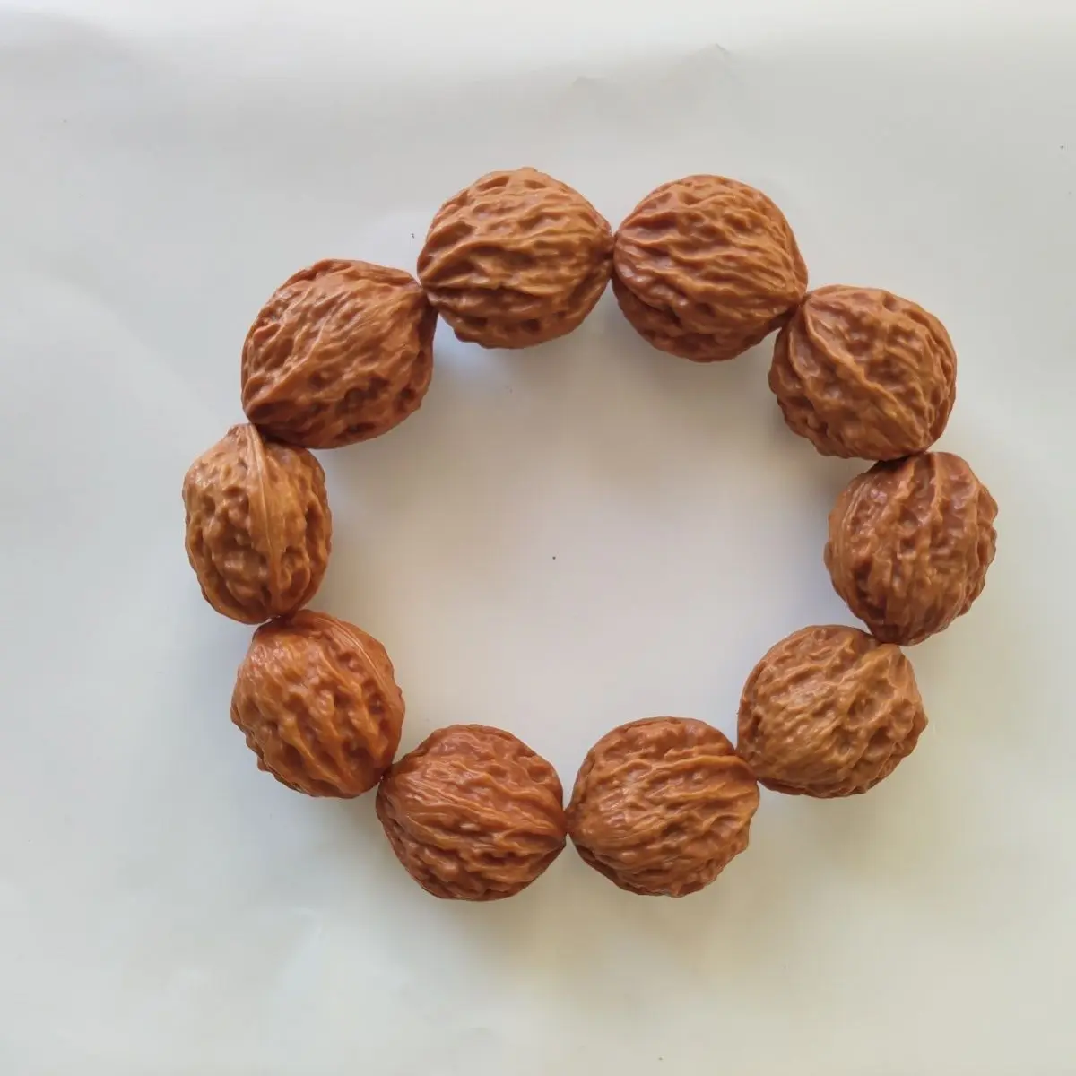Chinese Style Lucky Wealth Attracting Peach Pit Wenwan Bracelet Short Stalk Thick Vein Walnut Handheld Beads For Good Luck Bless