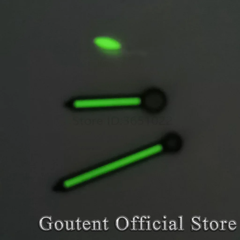 Goutent Black Hands Green Luminous for 6497 6498 Seagull ST3600 ST3620 Movement Green Luminous Manual winding movement