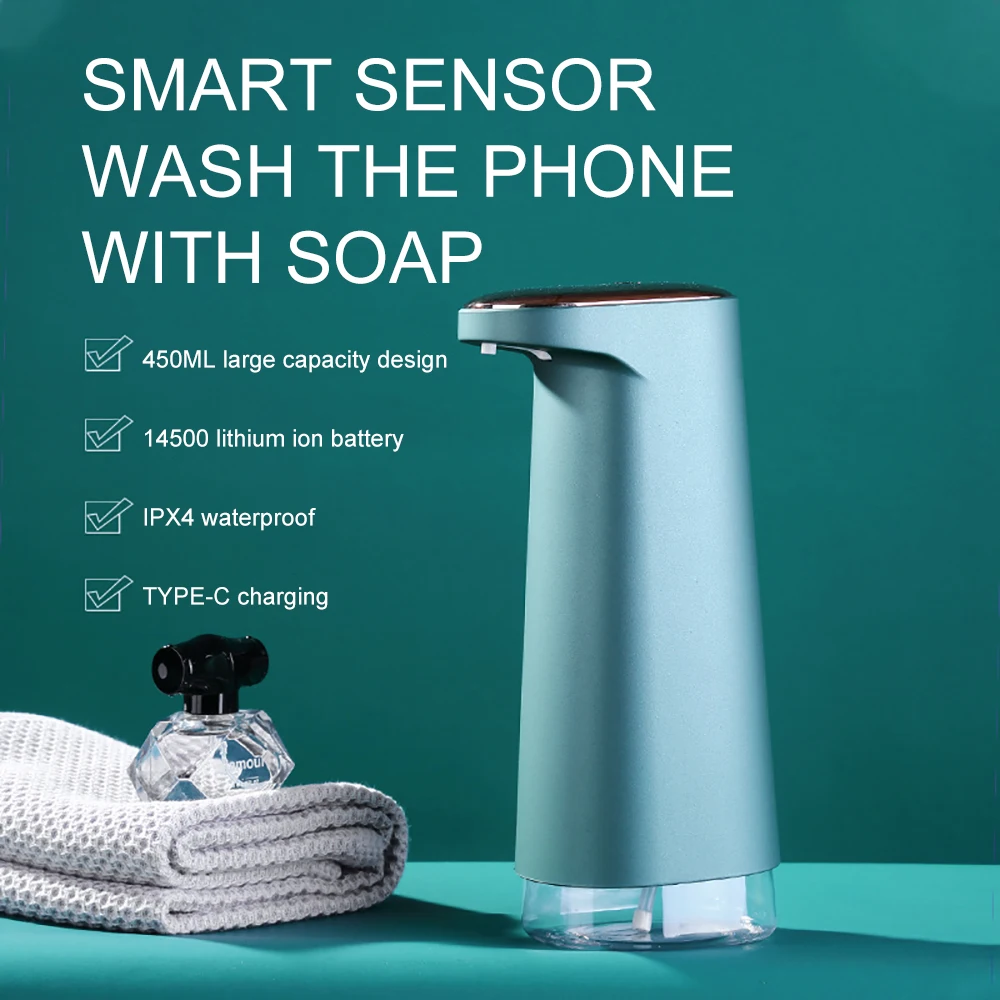 Automatic Foam Soap Dispensers Bathroom Smart Washing Hand Sanitizer Sensor Machine With USB Charging High Quality ABS Material