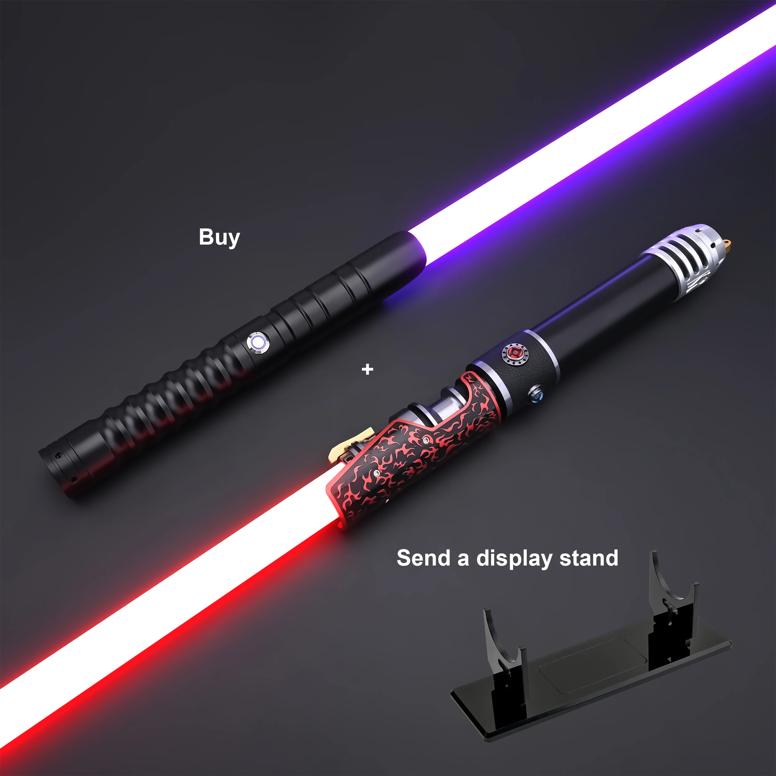 

Лазерный меч TXQSABER Relic Hunter A и E01-A Pixel SDRGB с плавным движением, эффектом бластера, металлической рукоятью, для взрослых