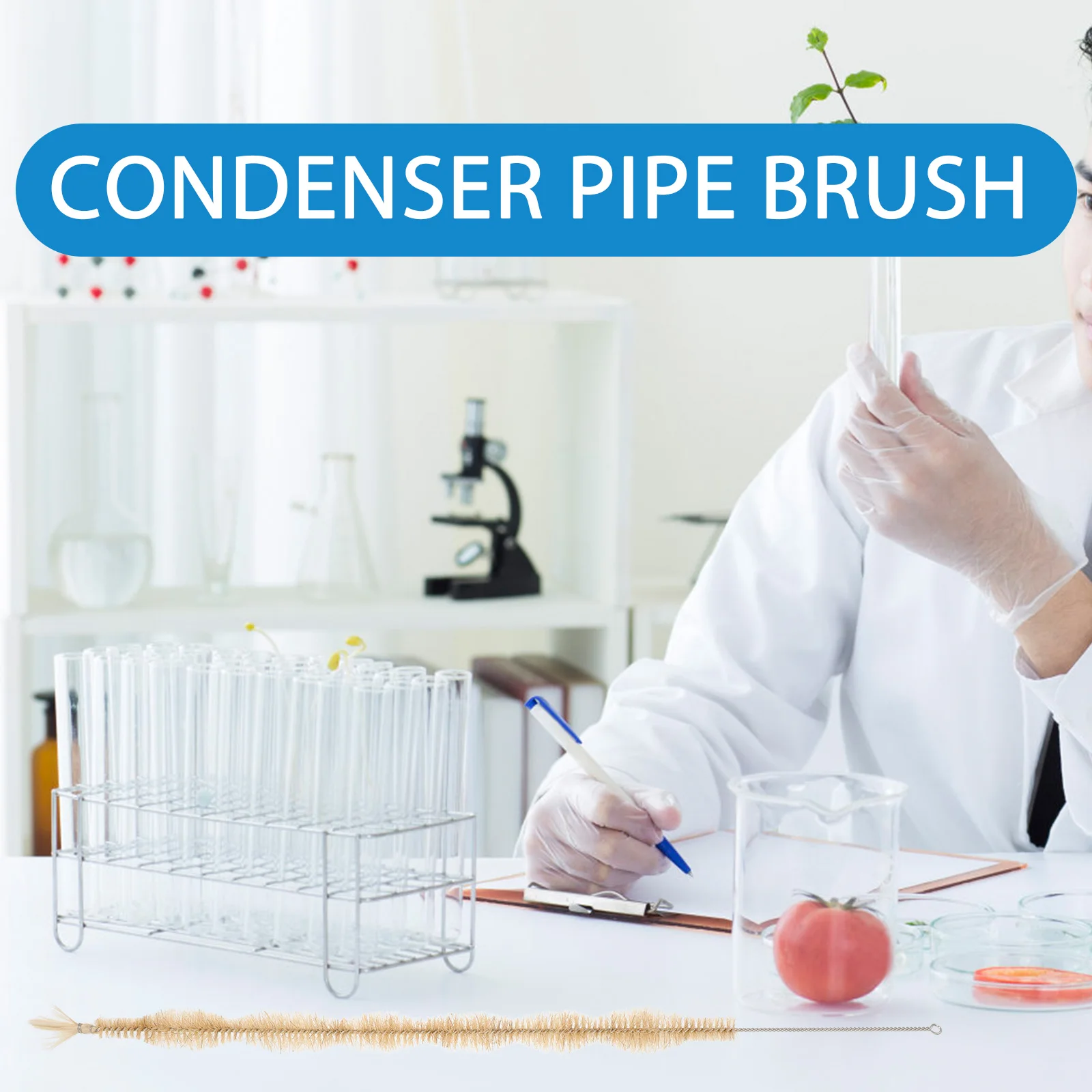 

5 pcs Spherical Condenser Pipe Brush Cleaning Tool For Laboratory Portable Condenser Tube Brush Strong Not Easy Deform