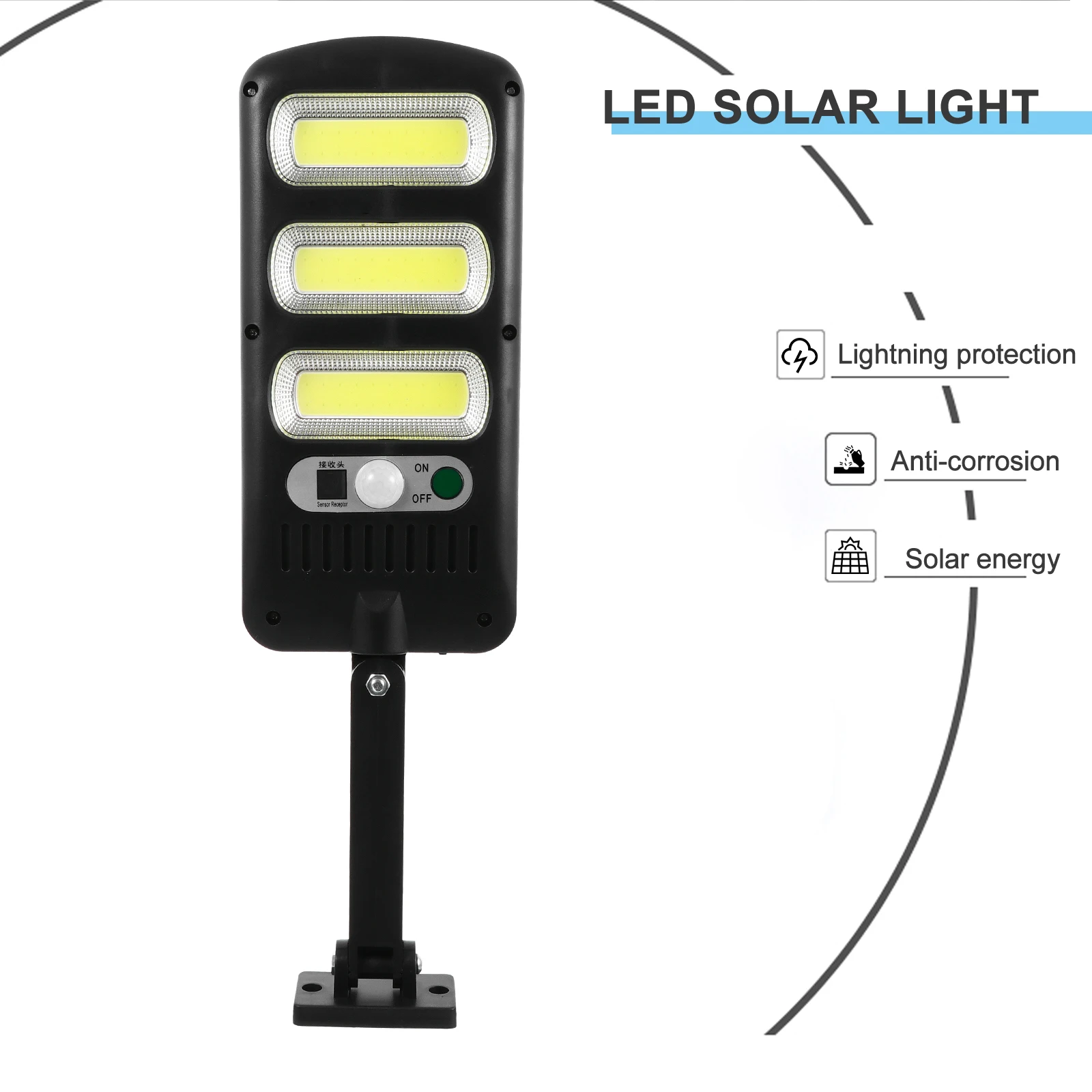 

Solar Sensor Light Waterproof Yard Lamp Garden Body Induction Outdoor Lighting Premium ABS Material Human Adjust