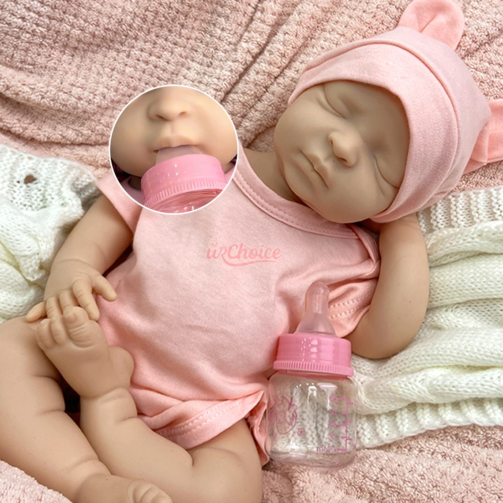 

44cm Full Soft Silicone Reborn Baby Girl with Realistic Weight and Skin Texture for Adults Needing a Calming Anxiety Relief