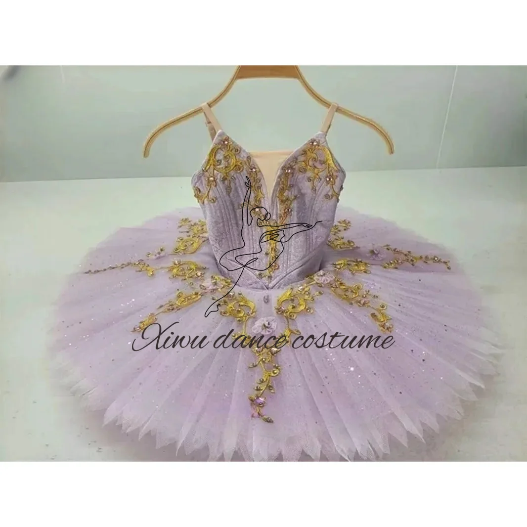 Tutú de ballet clásico personalizado profesional de alta gama, Falda corta, falda de placa, vestido de competición de rendimient