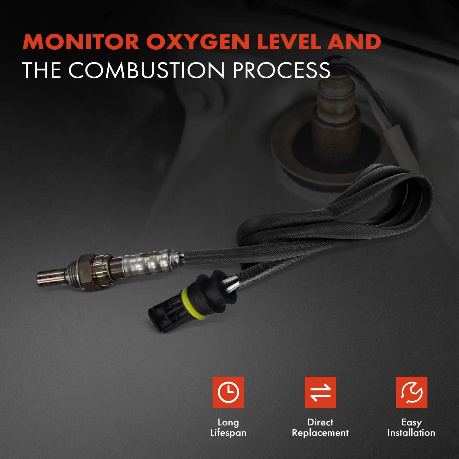 A-Premium O2 Oxygen Sensor with Heated for BMW F650CS 2001-2006 256 MM Circle
