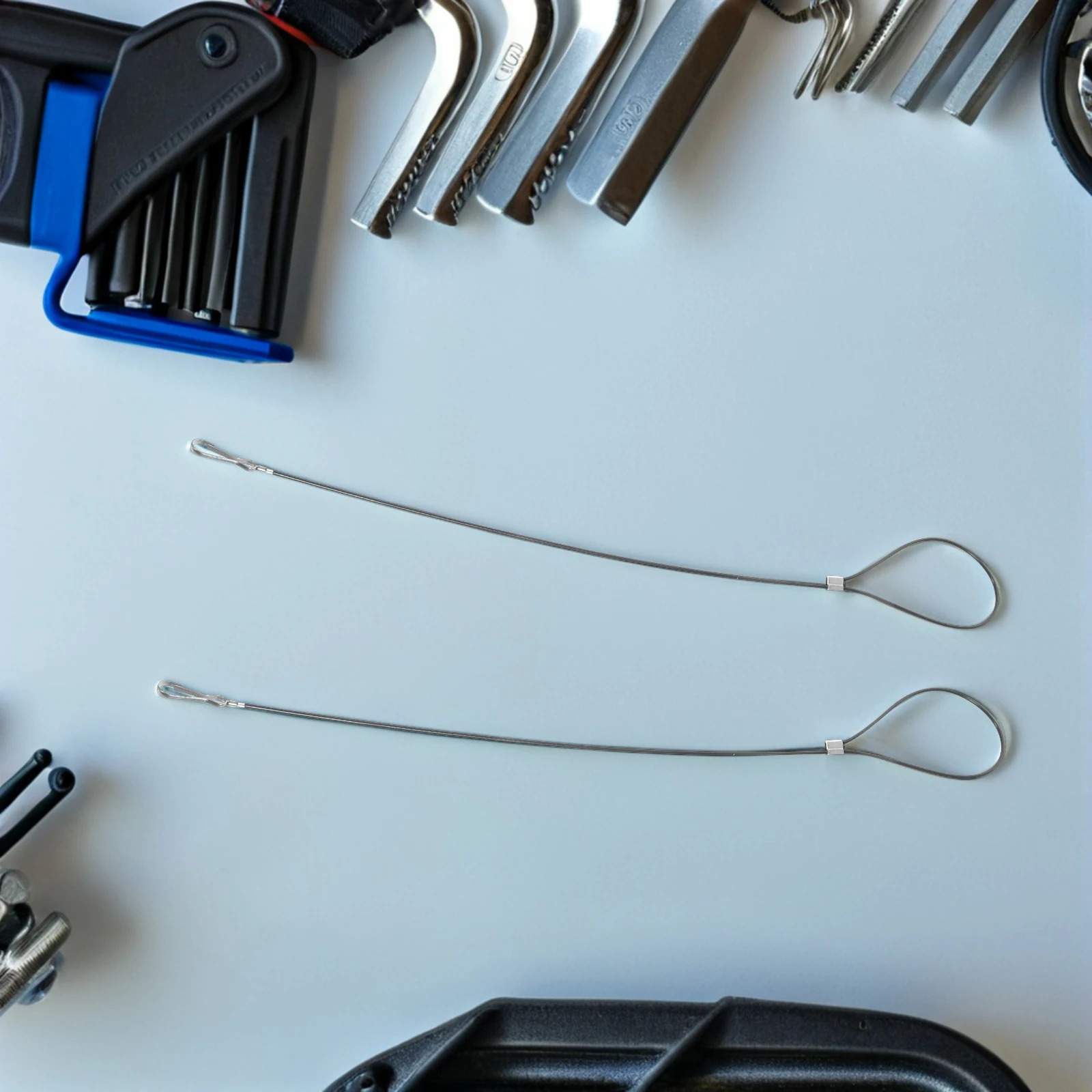 

4 Pcs Stainless Steel Door Latch Rope Fence Lock Wire Safety Chain Cable Pull Decoration Security