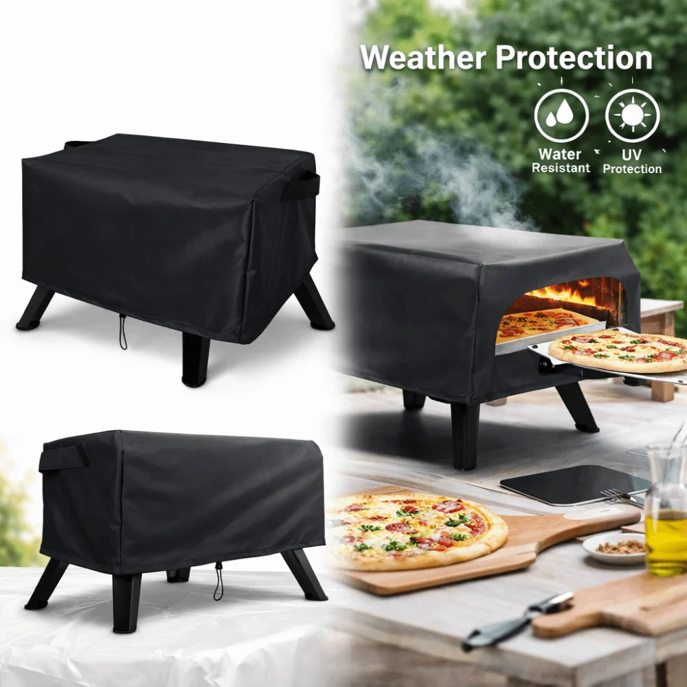 

F5 Heavy-Duty Oxford Grill Cover Dustproof Drawstring Design Pizza Oven Cover Portable Waterproof Table Top Cover Outdoor Use