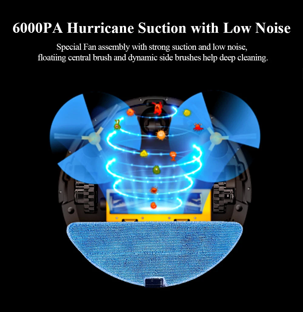 2024 Лучшая новая умная подметальная машина 3-в-1 для влажной и сухой бытовой навигации с гироскопом на батарейках