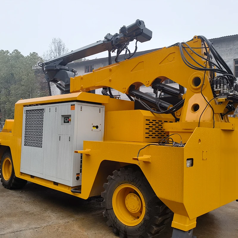 ذراع آلة رش الخرسانة الروبوتية لبناء النفق آلة رش الخرسانة الرطبة عالية الكفاءة