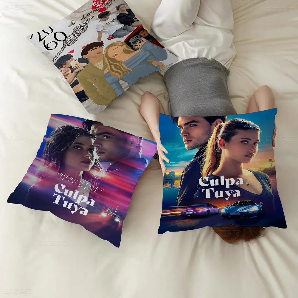 My Fault Culpa Mia 2023 Movie Cushion Cover Pillow Cover Decor Pillowcase Printed Cushion Case for Couch