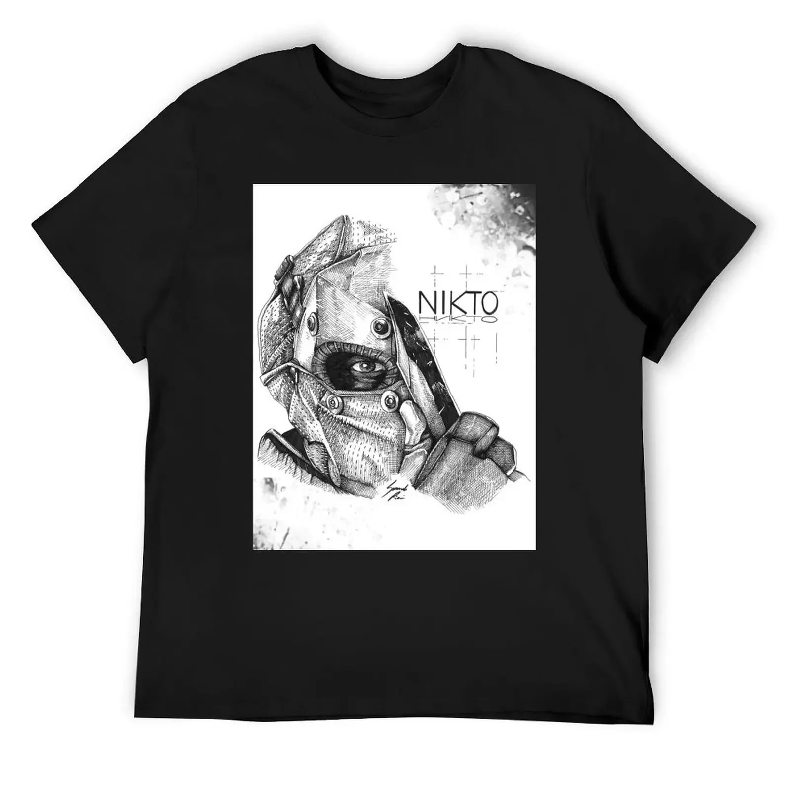 Nikto Ink Art T-Shirt plus size clothes anime clothes anime figures black t shirts for men