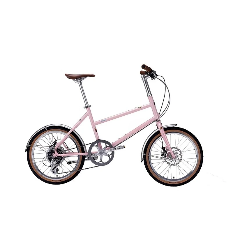 

Chrome-molybdenum steel wheel urban commuter bicycle, rouge powder