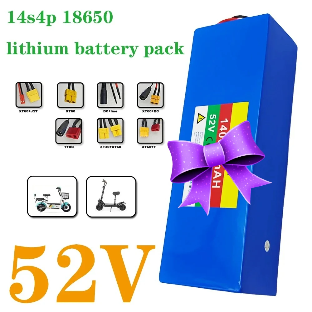 

52V 14S4P battery pack 14000mah 18650 Lithium Battery with BMS for Balance Car, Bike, Scooter, Tricycle