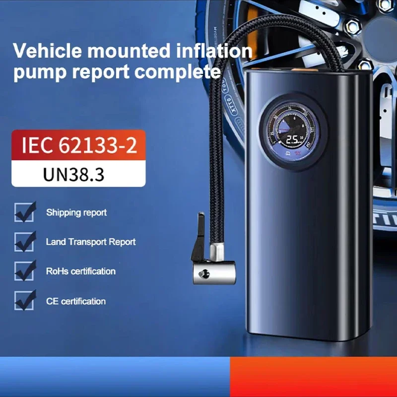 

Mini Car Wireless Rechargeable Air Pump Tire Inflator Portable Compressor Digital Tyre Inflator for Auto Motocycle Bicycle Balls