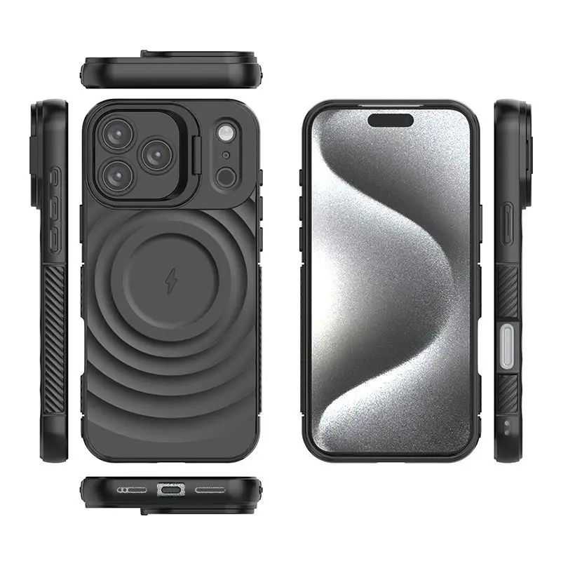 Applicable iphone 17 16 pro case Phone 15 Magnetic Wave Protective