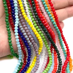 Cuentas de cristal facetadas de Austria para fabricación de joyas, espaciador suelto, cuentas redondas de vidrio, pulsera DIY, Multicolor, 2, 3, 4, 6, 8mm