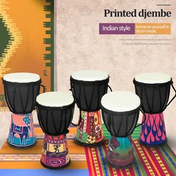 Mini Size 4 Inch African Drum Portable ABS Drum Chamber Colorful Djembe Hand Drum Professional Percussion Musical Instrument