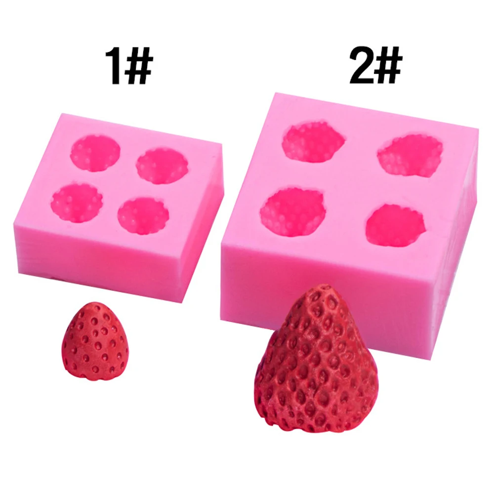 3D Strawberry Candle Mold DIY Handmade Scented Candle Silicone Wax Molds Handmade Candle Cake Soap Making Mould Home Decoration